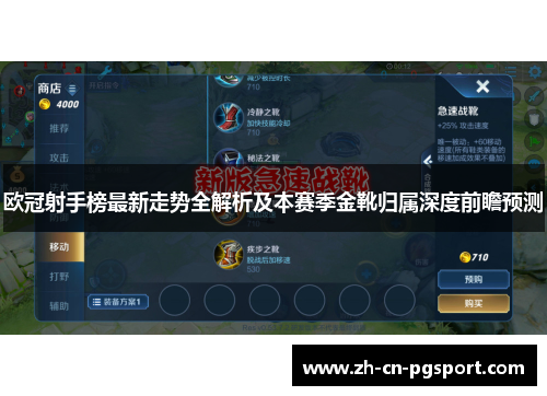 欧冠射手榜最新走势全解析及本赛季金靴归属深度前瞻预测